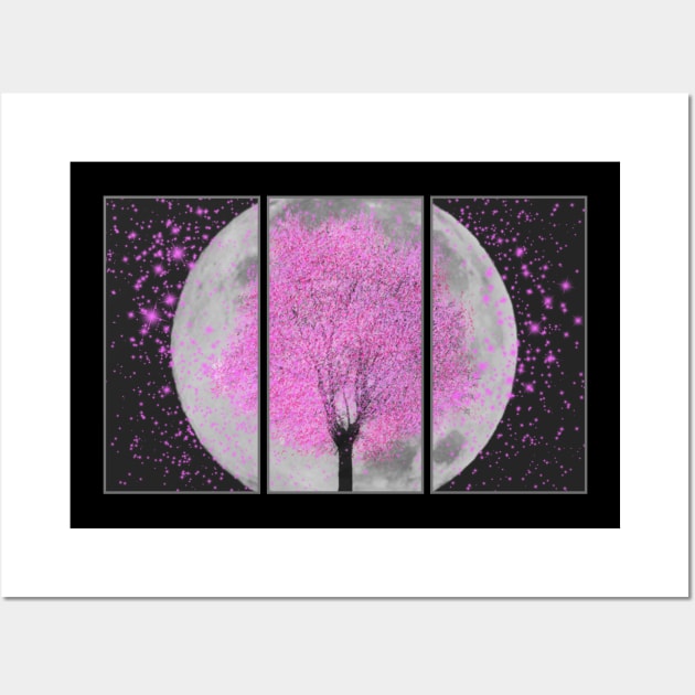 Moon Sakura Wall Art by crtswerks